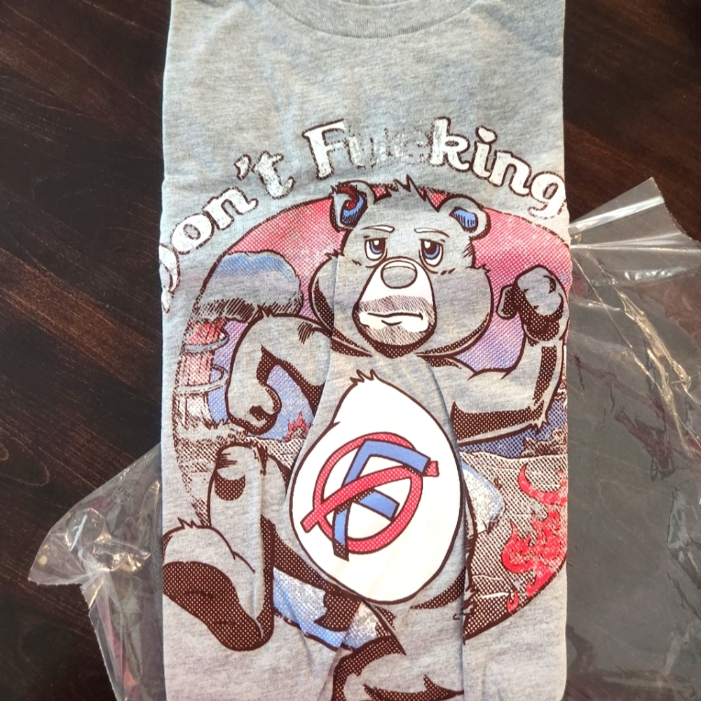 Grunt Style Don't F* Care Bear Shirt Men Small S